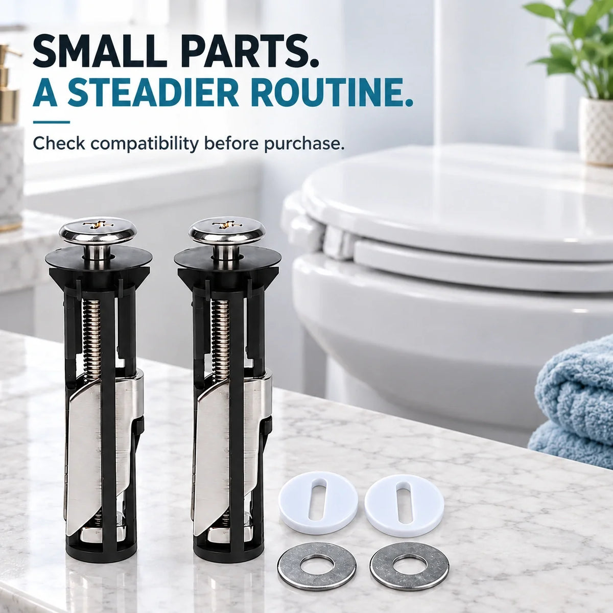 ⚙️Toilet Seat Fixing Kit – Replacement Bolts for a More Secure Seat