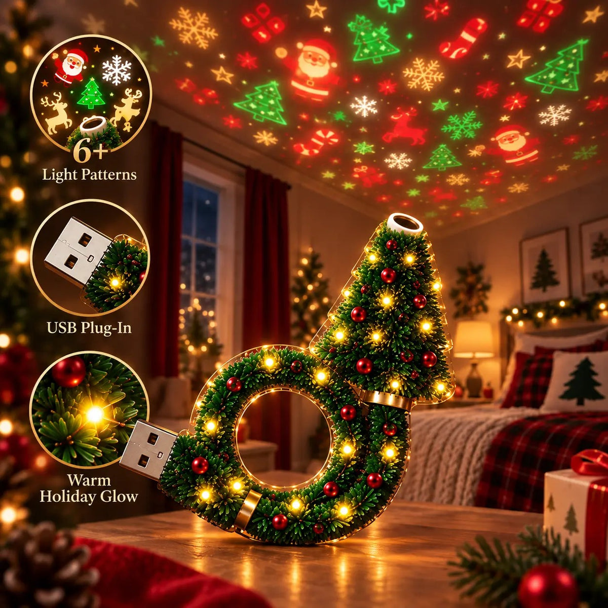 🎄Christmas Tree Projection Light