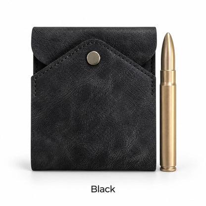 Vintage Leather Wallet with Pen Holder | Compact EDC |  Free A Pen