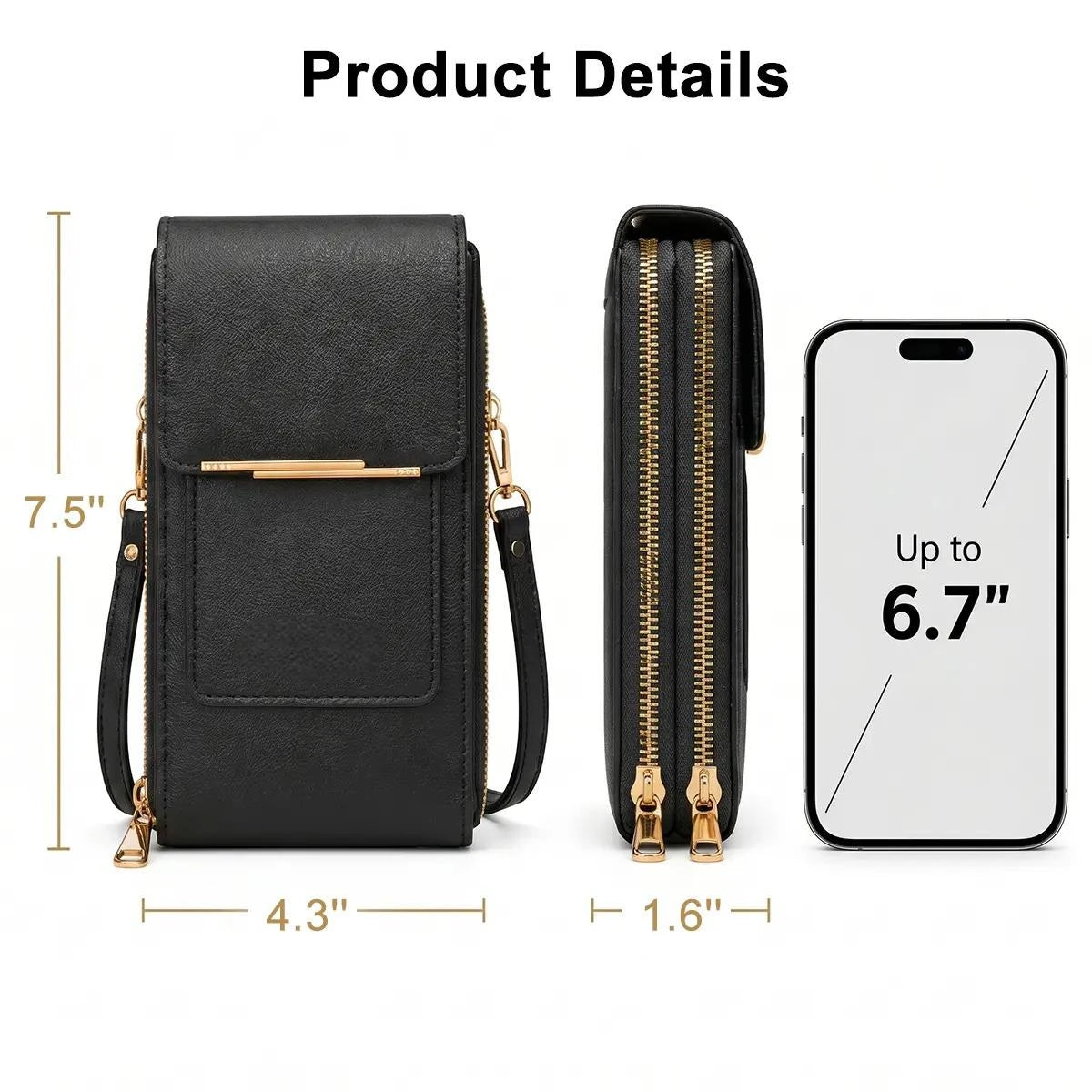 Women’s Touchscreen Crossbody Phone Bag | Hands-Free Purse