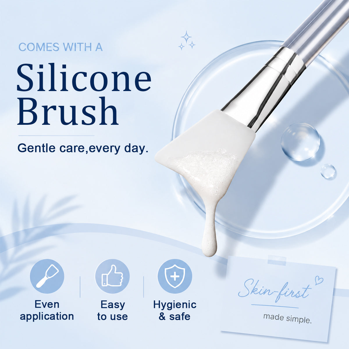 🔥 Instant Glass Skin! PDRN Exosome Peel-Off Glaze Mask with Silicone Brush 💎