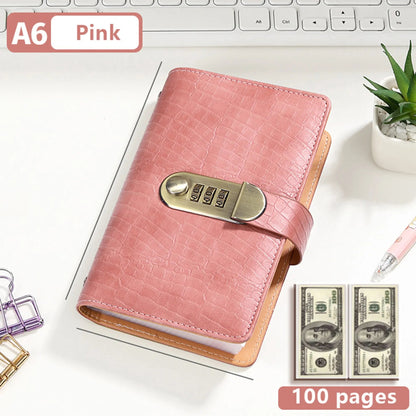 🔒 Secure Your Cash in Style! Lockable A6 Savings Notebook with 3-Digit Combination Lock 💸