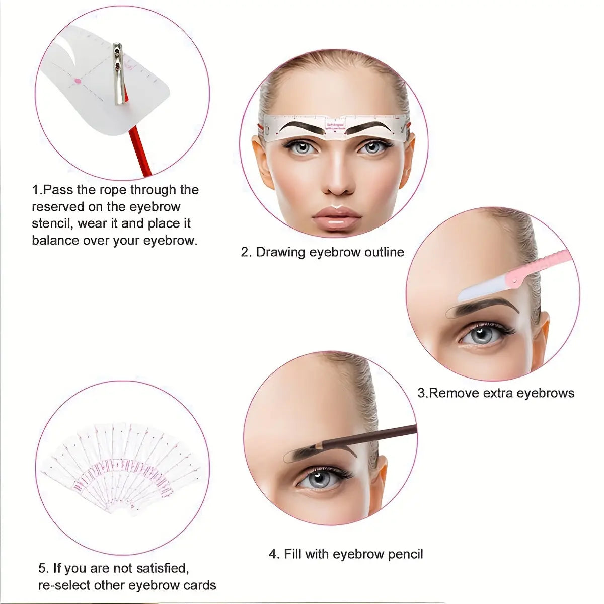 How to use eyebrow stencil step by step