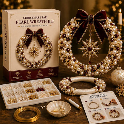 DIY Christmas Pearl Wreath Kit – Create Your Own Beautiful Holiday Decor