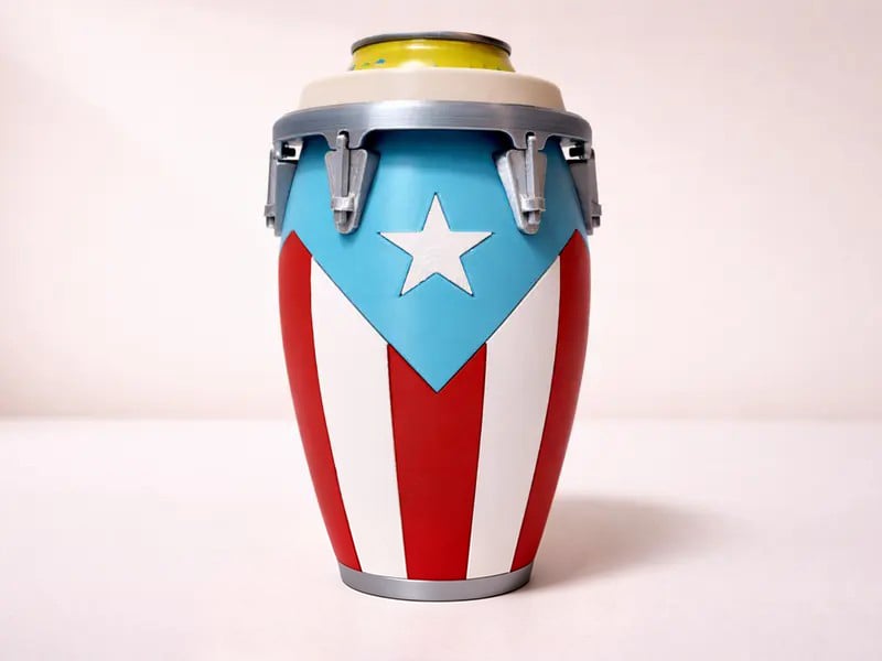 🪘 Conga-Style Can Holder – Celebrate Caribbean Pride, One Sip at a Time