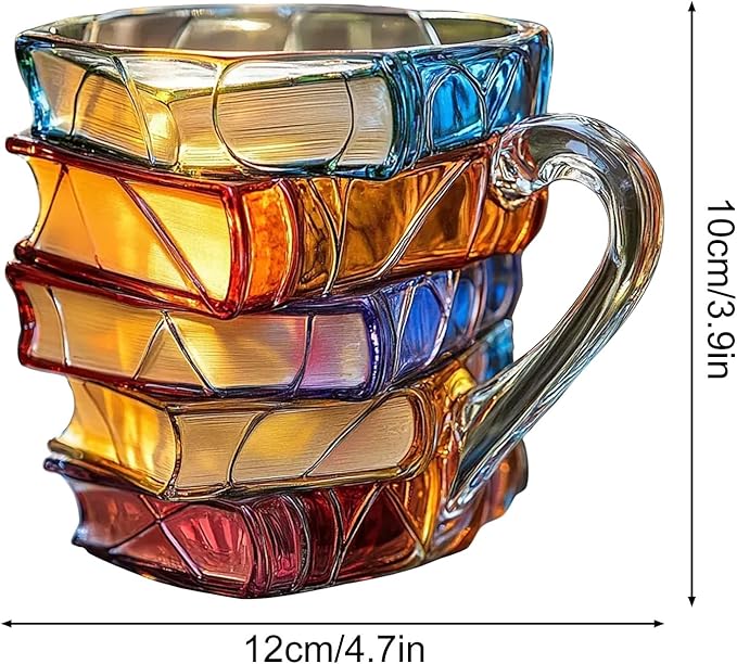 🌟Novelty 3D Painted Book Mug— Where Literature Meets Art in Your Morning Routine 📚☕