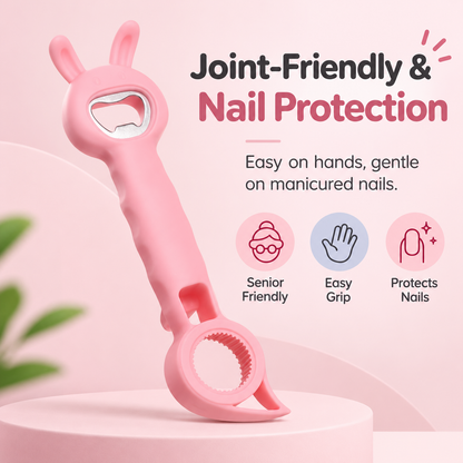 🔧🐰4-in-1 Multifunctional Rabbit-Shaped Bottle and Jar Opener