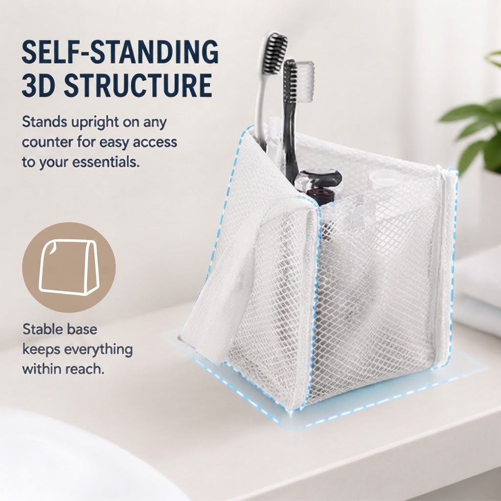 📂Portable Lightweight Mesh Toiletry Bag