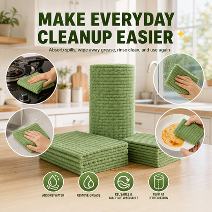 🔥Limited time 50% OFF-Reusable Super Absorbent Kitchen Cleaning Cloth♻️