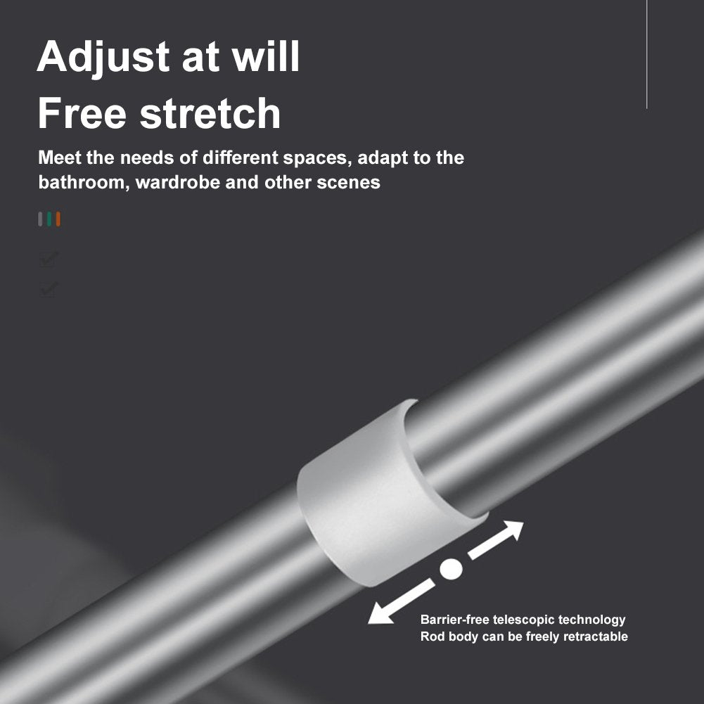 🏠 Drill-Free Adjustable Tension Rod – Instant Storage, Zero Wall Damage