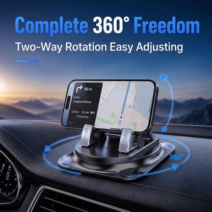 🚗360° Universal Car Phone Mount - Anti-Slip & Zero Glue Residue