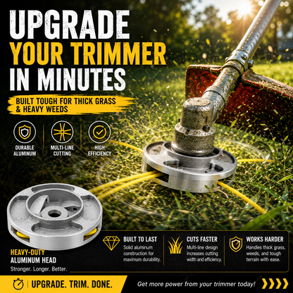 🌿Universal Solid Aluminum Trimmer Head - Heavy Duty Weed Eater Replacement