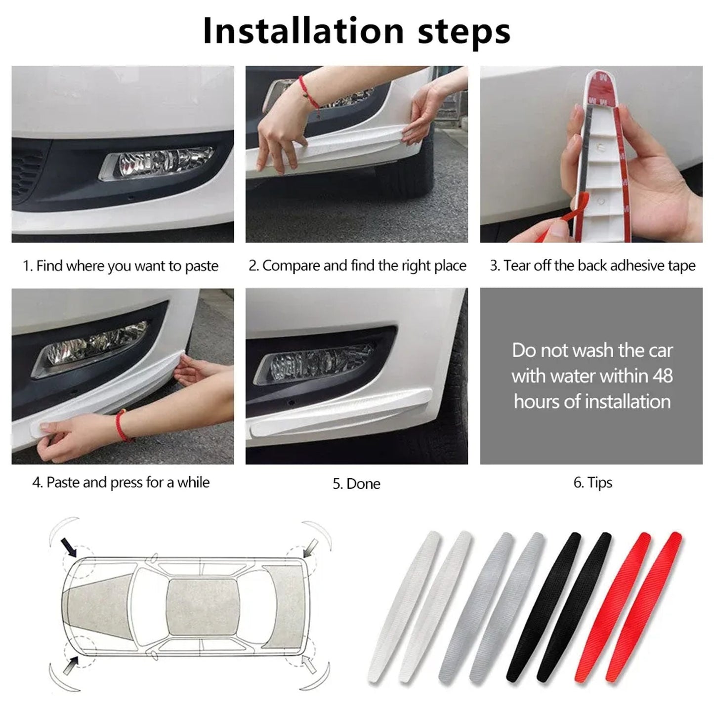 🚗 Anti-Collision Bumper Guard Strip – Protect Your Car ✨