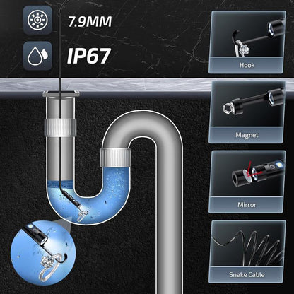 🔍200W HD Waterproof Endoscope Camera for iPhone & Android | 8mm Snake Cam✨