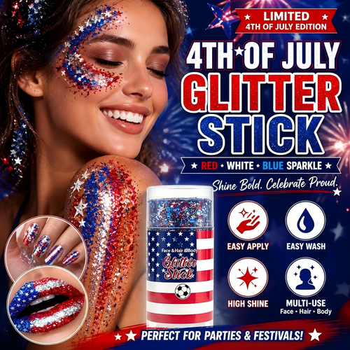 🦅4th of July Glitter Stick✨🔔Red, White & Blue Body & Hair Sparkle🔔