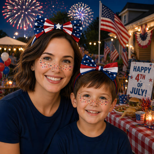 America 250 Face Tattoos🎆  — ⭐ 8 Designs⭐ Patriotic 4th of July Temporary Tattoos🦅🎉