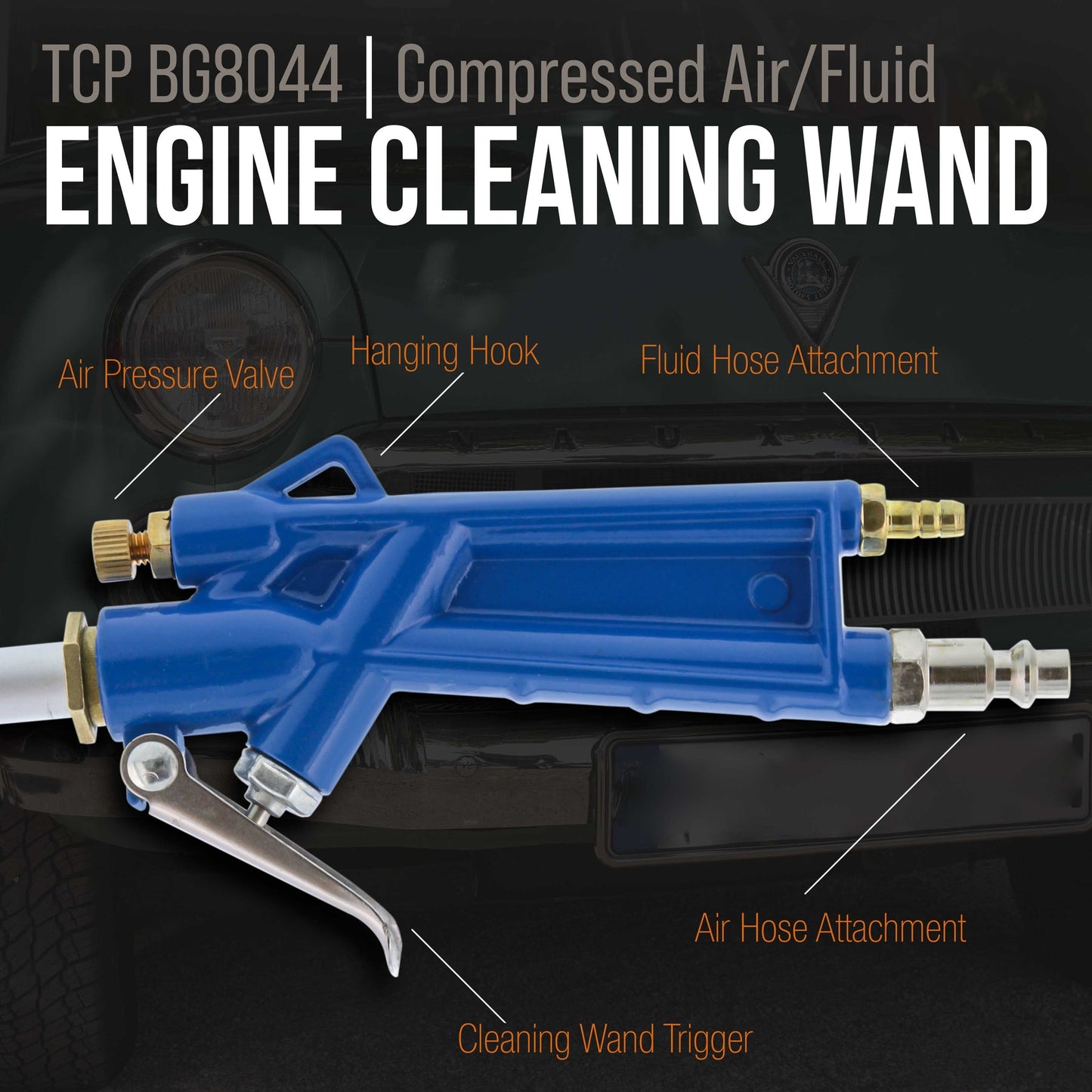 💨High-Pressure Engine Cleaning Gun with 1m Flexible Hose | Pro-Grade🛡️