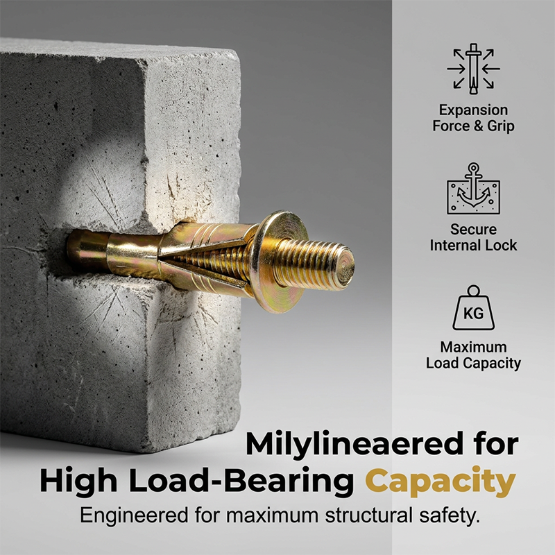 🔨 Premium Concrete Pin Anchors - Heavy Duty Carbon Steel Wall Bolts