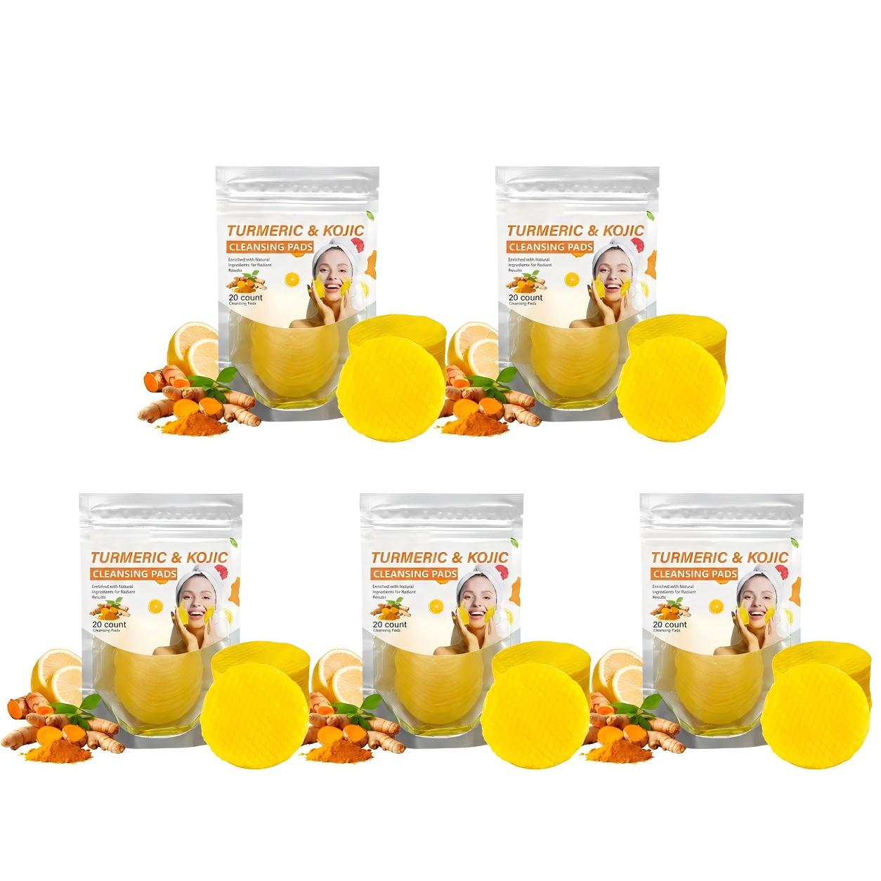 ✨Turmeric & Kojic Acid Cleansing Pads | Brightening & Glow (20 Count)🌿