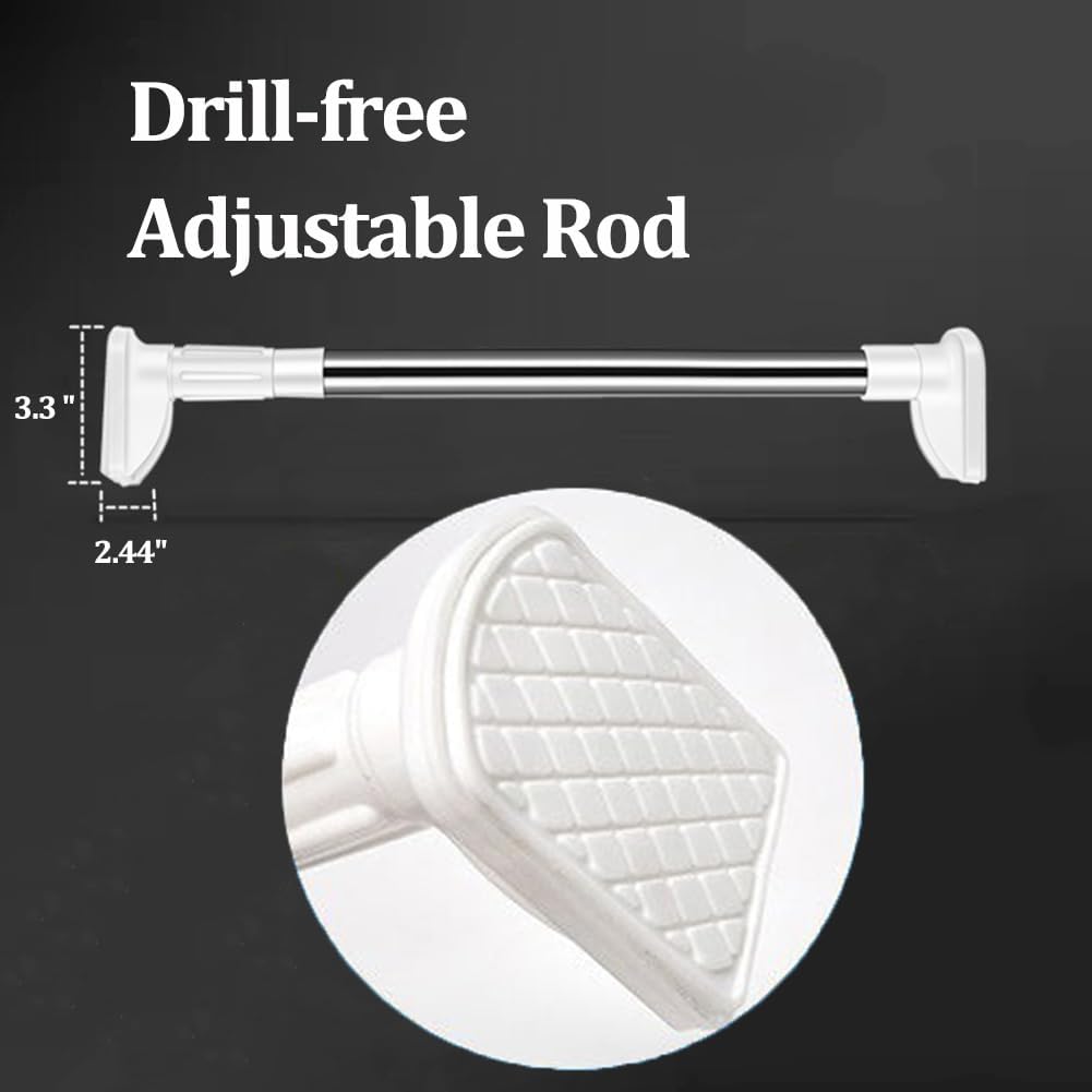 🏠 Drill-Free Adjustable Tension Rod – Instant Storage, Zero Wall Damage