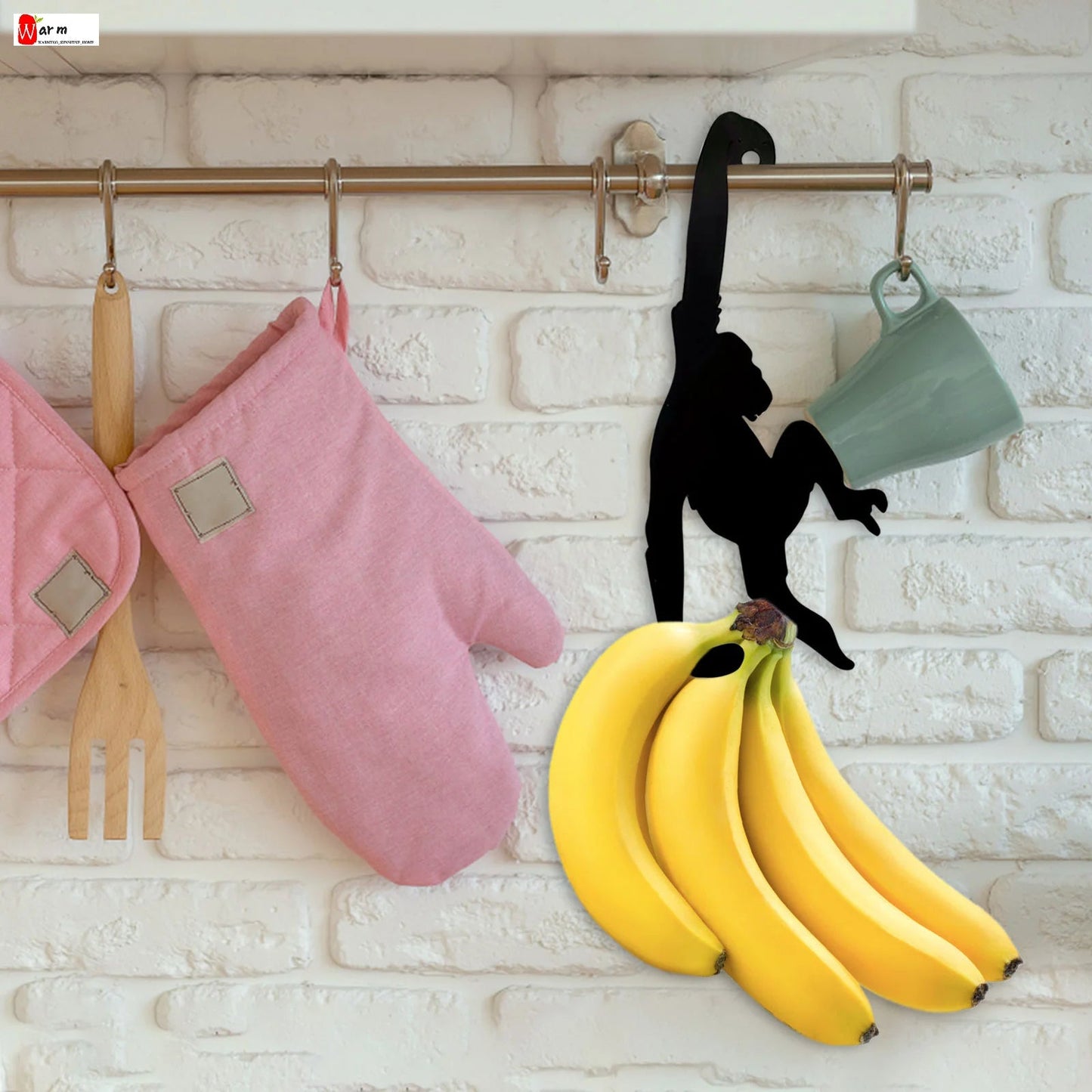 🍌Monkey Banana Hook💪 - Under Cabinet Space Saving Fruit Hanger🧲