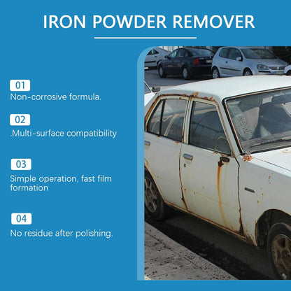 🔥Instant Automotive Rust Remover Spray (100ml) | Paint-Safe Iron Powder Cleaner for Wheels & Rims