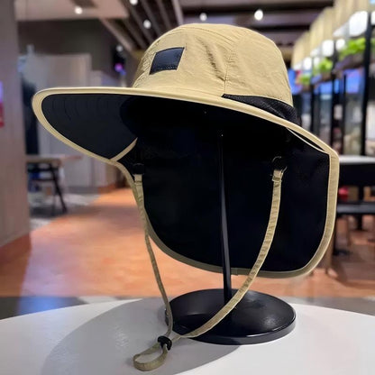 🌞Outdoor Sun Hat with Neck Flap | Breathable Wide Brim Fishing Cap✨