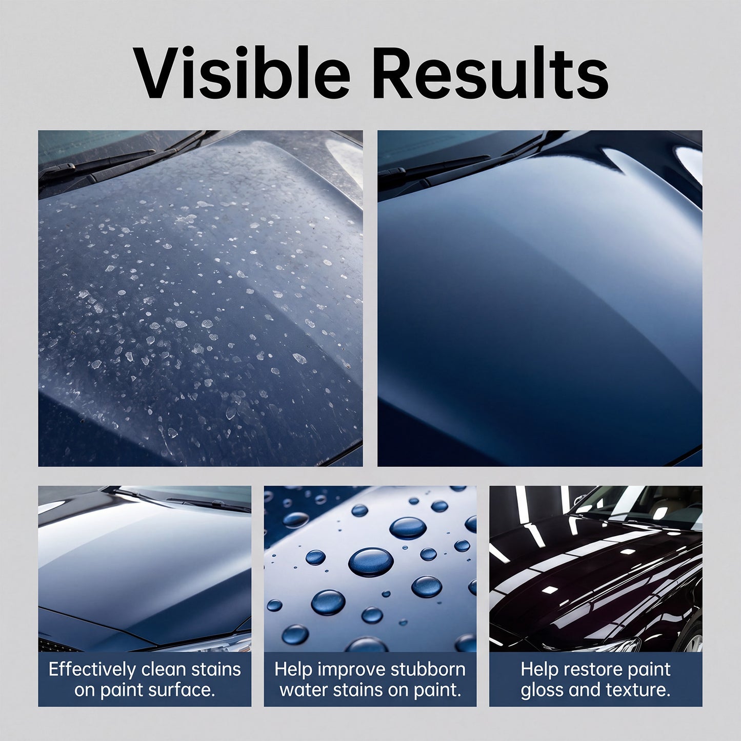 💦Heavy Duty Water Spot Remover Gel | Clear-Coat Safe Car Detailing Formula