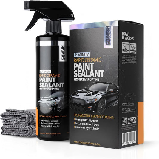 🏎️Ceramcoat Rapid Ceramic Paint Sealant - Mirror Gloss & 50-Wash Armor🚘