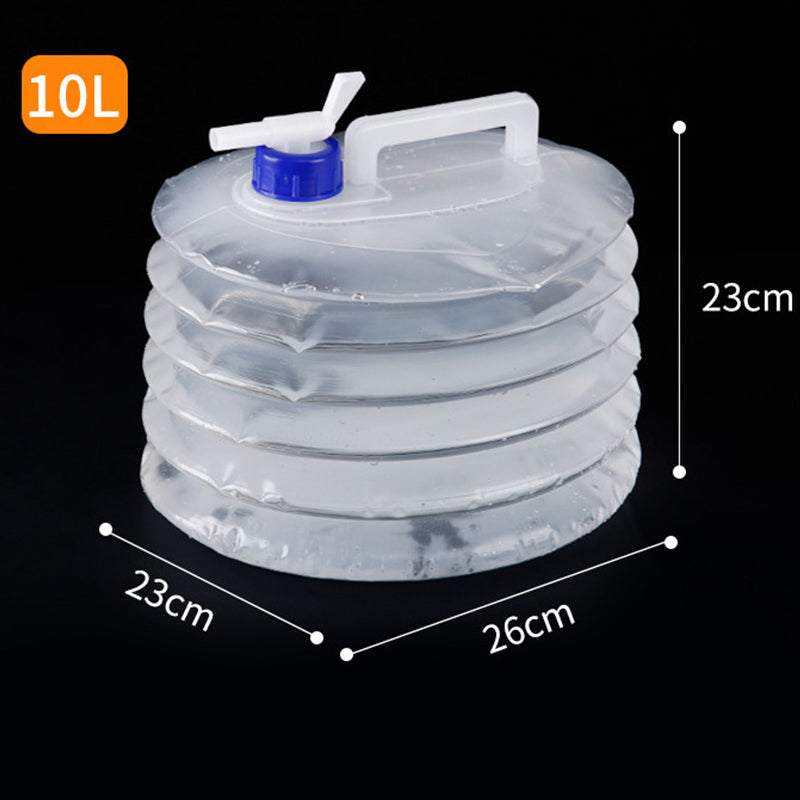 💧Collapsible Camping Water Container with Spigot | Leakproof Space-Saving Jug💡