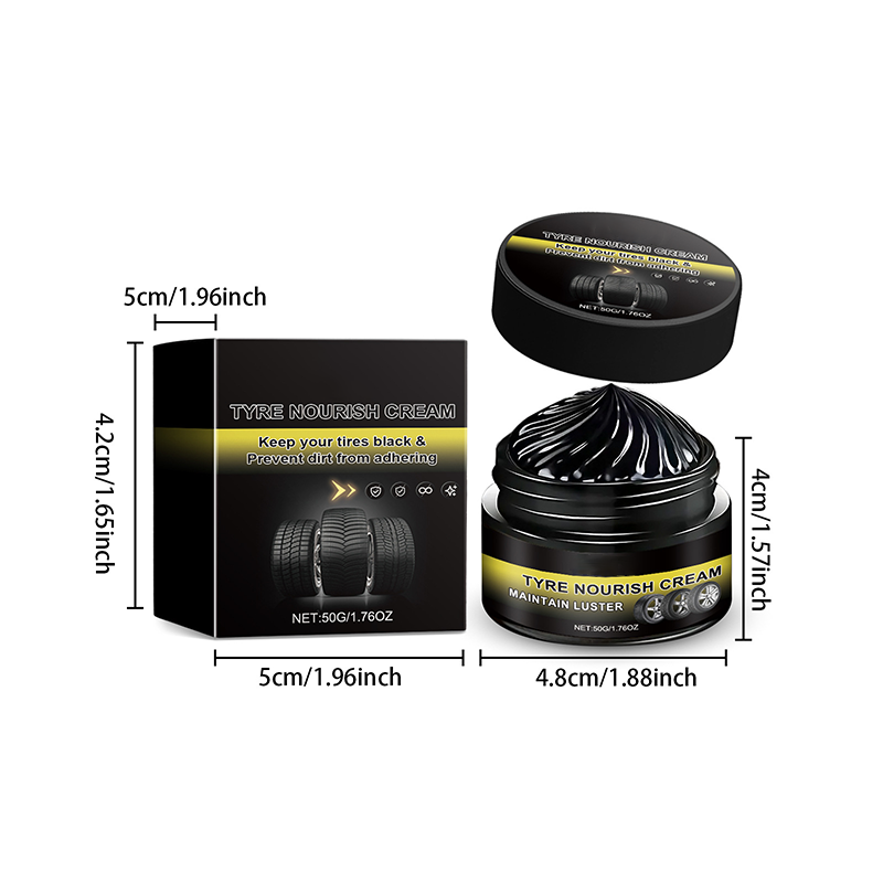 Premium Carnauba Tire Nourish Cream | Deep Black Showroom Shine