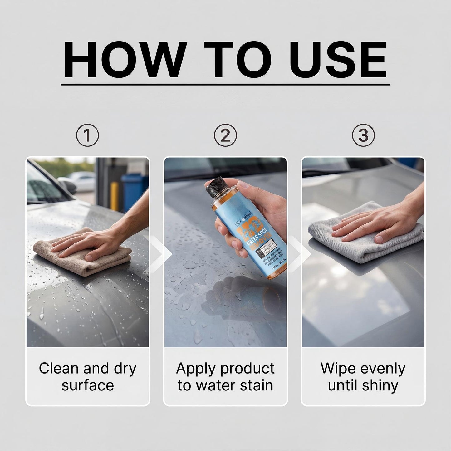 💦Heavy Duty Water Spot Remover Gel | Clear-Coat Safe Car Detailing Formula