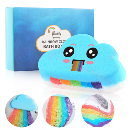 🌈 Rainbow Aromatherapy Bath Bombs with Natural Essential Oils | BrandName✨