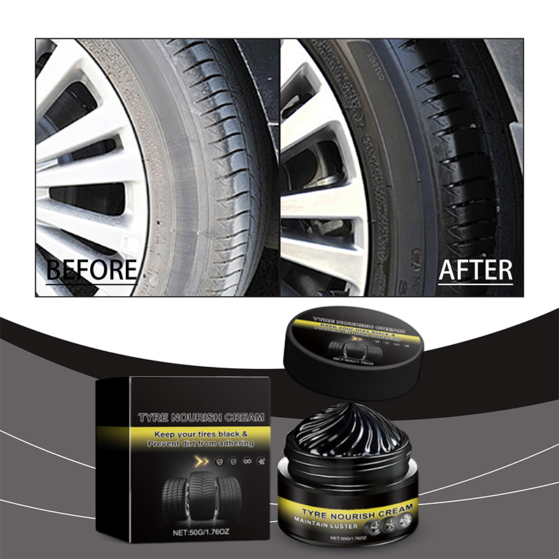 Premium Carnauba Tire Nourish Cream | Deep Black Showroom Shine