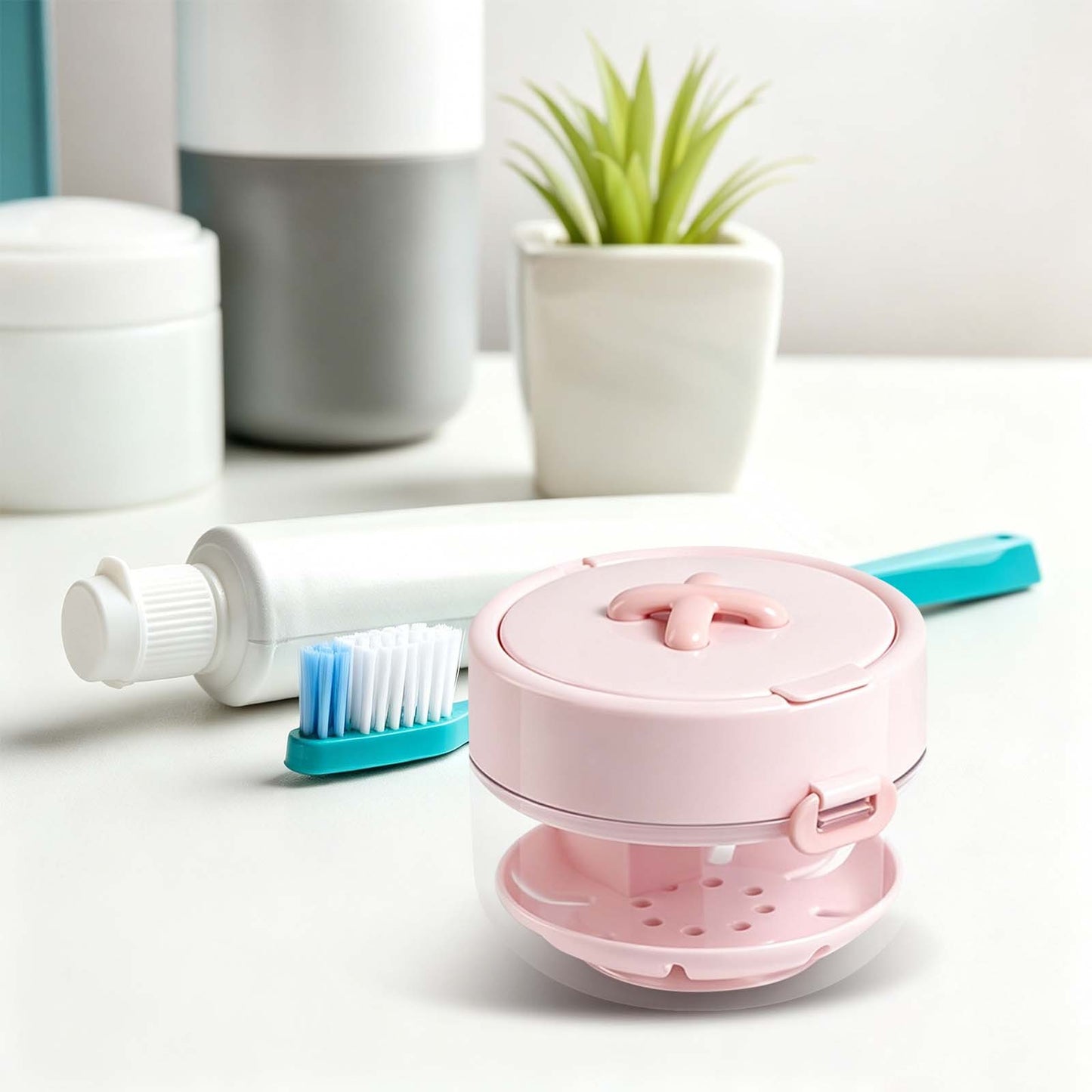 🧼3-in-1 Leak-Proof Denture Bath & Aligner Case with Strainer💖