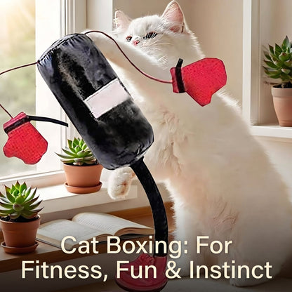 🥊Interactive Punching Bag Cat Toy - Suction Cup Boxing Gym