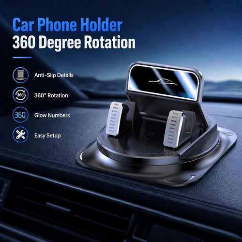 🚗360° Universal Car Phone Mount - Anti-Slip & Zero Glue Residue