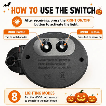 🎃4PCS Solar Pumpkin Stake Lights - Outdoor Halloween Decor | Warm Glow