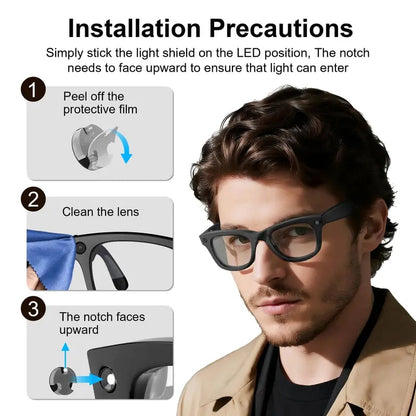 LED Light Blocking Stickers for Smart Glasses – Discreet Privacy Cover