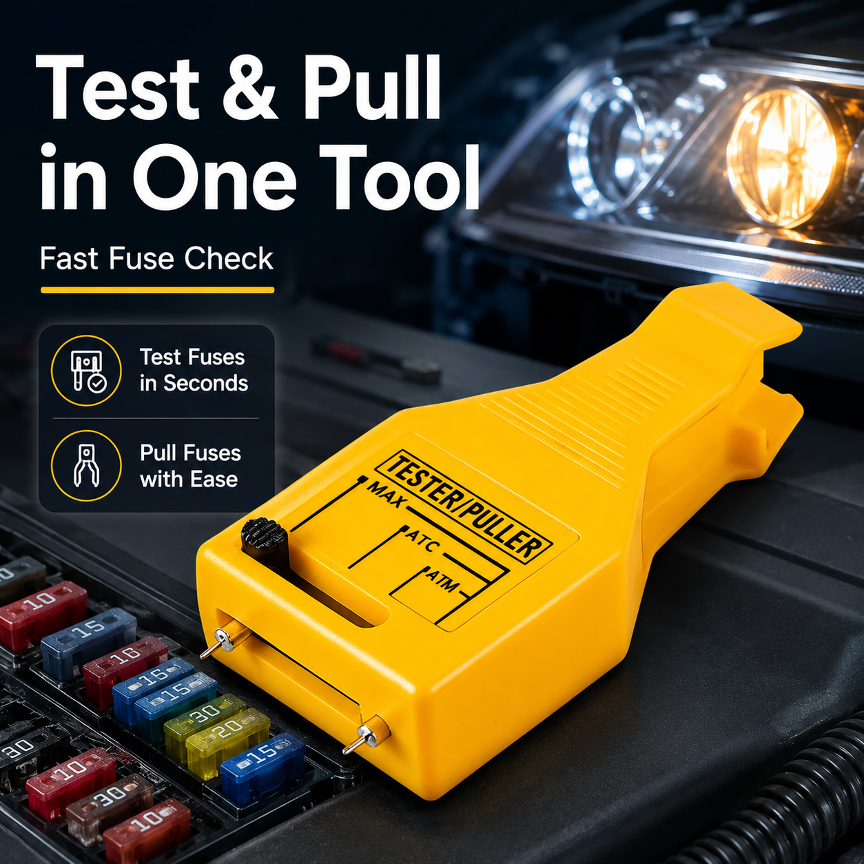 ⚙️2-in-1 Automotive Fuse Tester and Puller Tool with LED Indicator💡