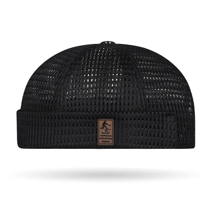 Men’s Breathable Brimless Docker Hat – Lightweight Mesh Skull Cap for Summer Outdoor Wear