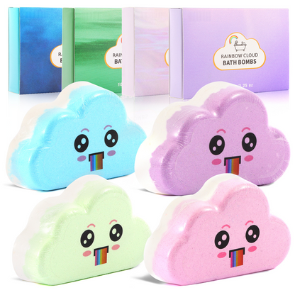 🌈 Rainbow Aromatherapy Bath Bombs with Natural Essential Oils | BrandName✨