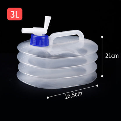 💧Collapsible Camping Water Container with Spigot | Leakproof Space-Saving Jug💡