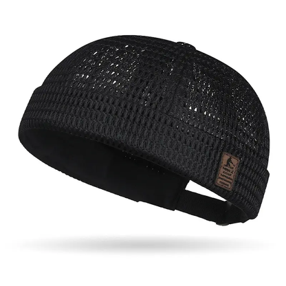 Men’s Breathable Brimless Docker Hat – Lightweight Mesh Skull Cap for Summer Outdoor Wear