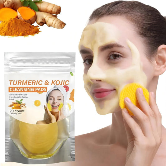 ✨Turmeric & Kojic Acid Cleansing Pads | Brightening & Glow (20 Count)🌿
