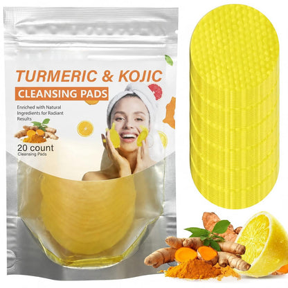 ✨Turmeric & Kojic Acid Cleansing Pads | Brightening & Glow (20 Count)🌿