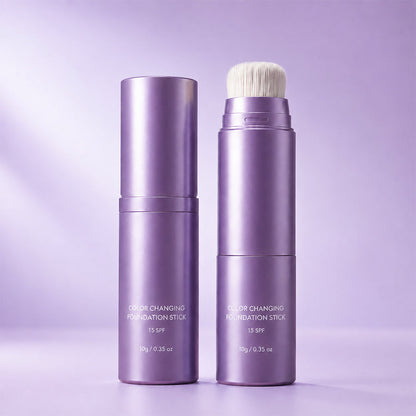 ✨ 2-in-1 Color Changing Foundation Stick with Brush