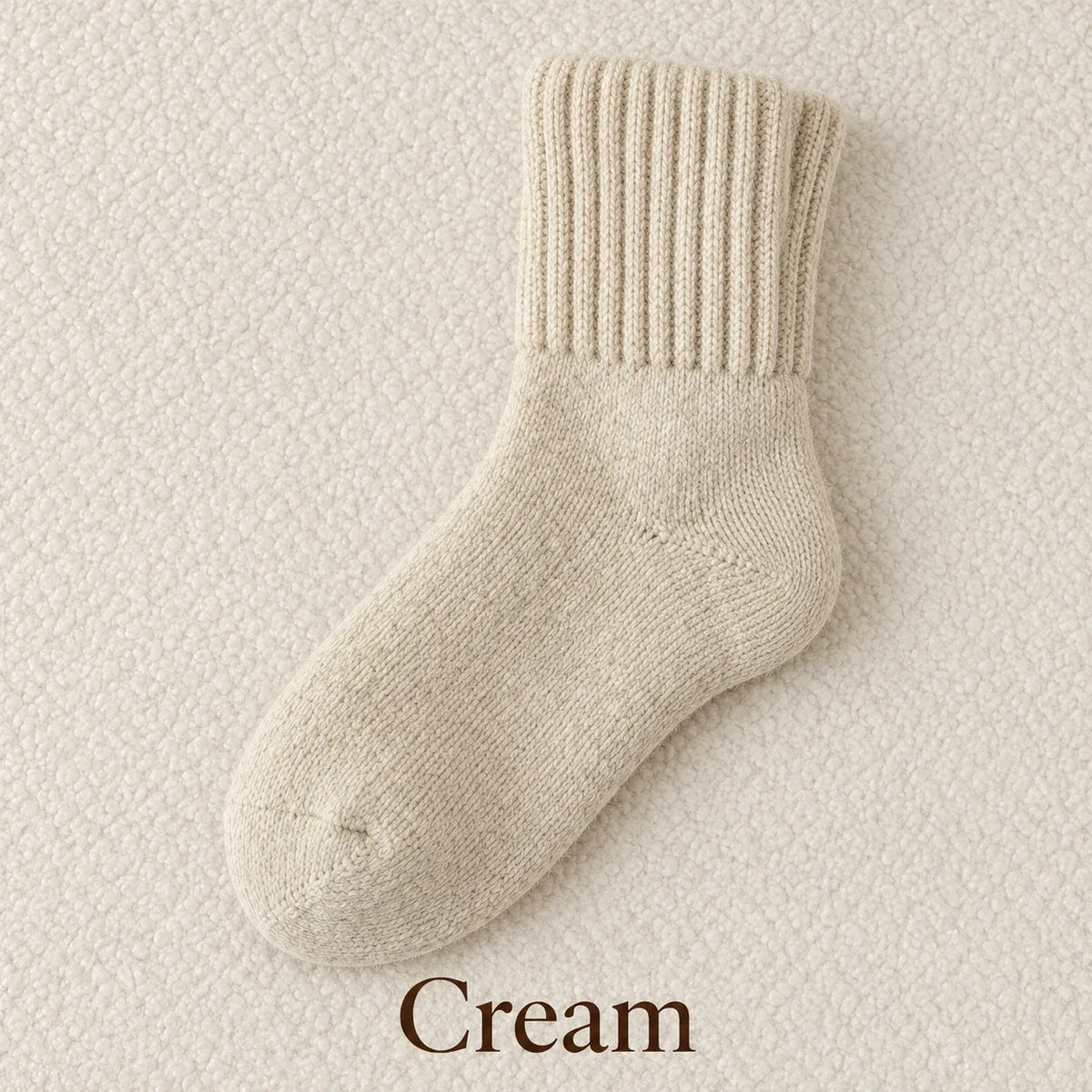 🧦 Women’s Cozy Knit Crew Socks – Ribbed Cuffs & Everyday Neutral Colors 🤎