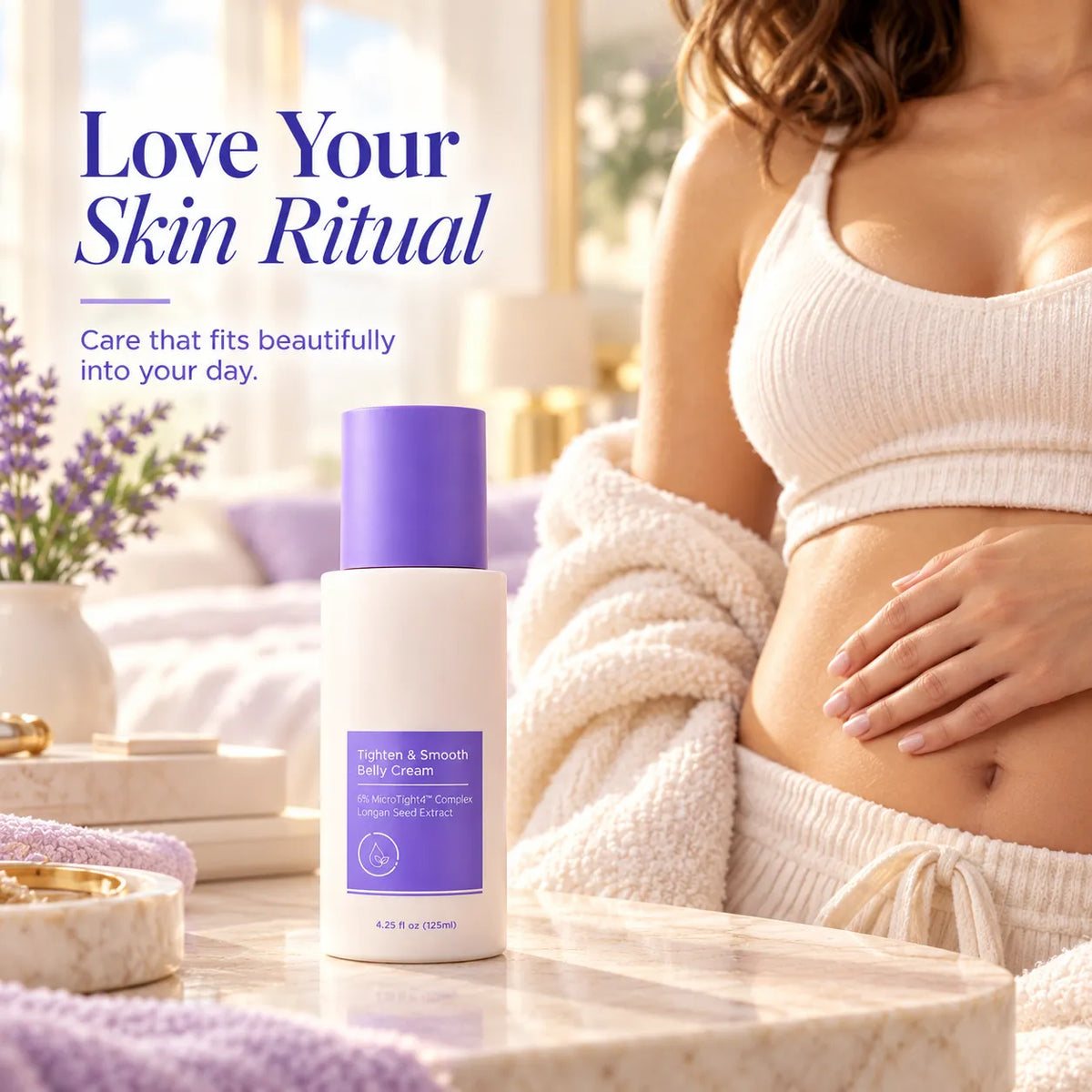 💜 Tighten & Smooth Belly Cream | Firmer-Looking Skin ✨