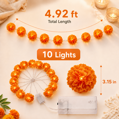 🌼 Chrysanthemum LED Lights for Halloween & Altars